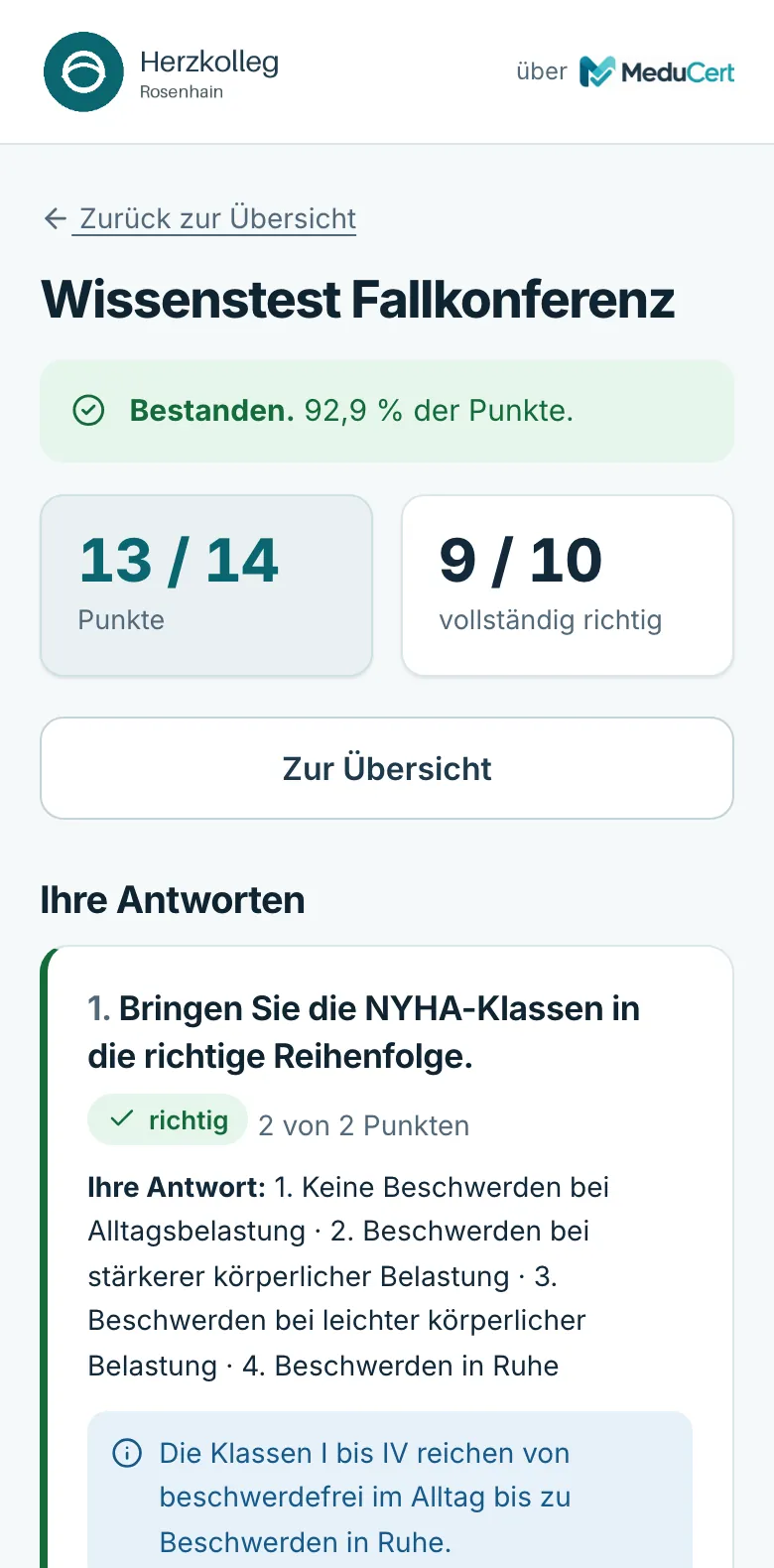 Wissenstest auf dem Smartphone mit Fragen und Antworten
